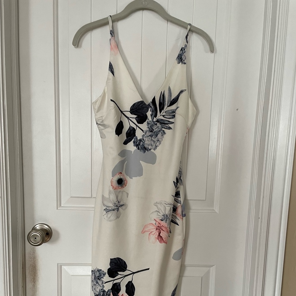 white floral dress